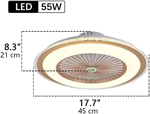 Умен Вентилатор на Тавана KMYX с Дистанционно Управление и Led Подсветка, Безшумен Вентилатор на Тавана, 3 Цвята, 3 Скорости,