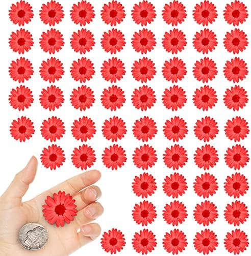 CyHiThai Червени Изсушени Пресовани цветя Малка Маргаритка, за да смола, 60 бр. Естествени Пресовани цветя за Diy от смола