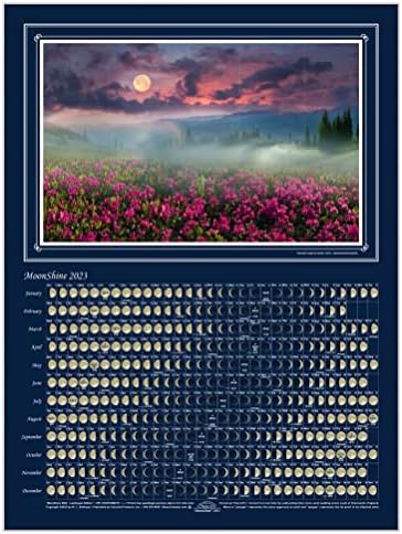 Лунен календар за 2023 година, лунна Светлина, Морски Пейзаж