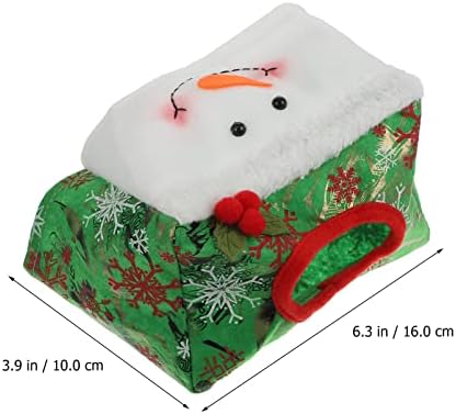 Коледна Кутия за Салфетки, Държач Капак: Диспенсер за хартиени Кърпички във формата на Дядо коледа-Снежен, 2 бр. Органайзер