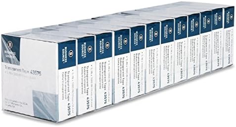 5 X Прозрачна лента BSN 43575, 3/4 на 1000 см, Прозрачна, 12 опаковки