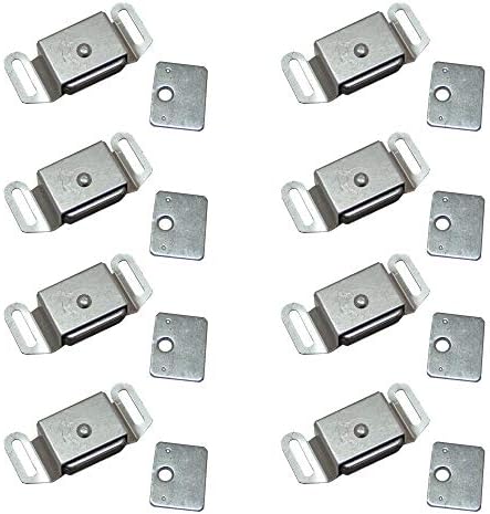 Единична магнитна ключалка Amerock за вратите на гардероба от ярка алуминий (10)