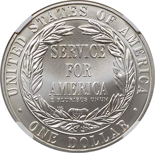 Незабравим Сребърен долар 1996 г. съобщение за национални обществени работи - Блестящ, Без лечение - Монетен двор на САЩ
