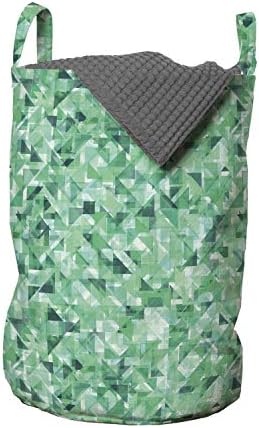 Съраунд Emerald Чанта за дрехи, Геометричен Модел под формата на триъгълници и Квадрати с Многоугольным дизайн във Футуристичен