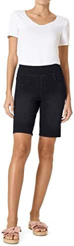 Къси панталони-бермуди с висока засаждане, променящи цвета, Черни MD (US Women ' s 8-10) 10