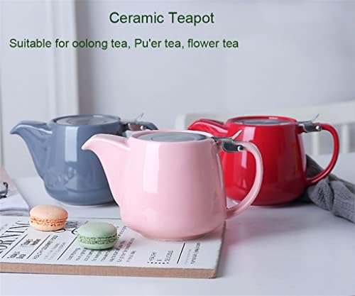 Чай комплекти SDFGH Порцеланов чайник обем от 580 мл, Цветни капак за чайника ръчна изработка, Много Тънък