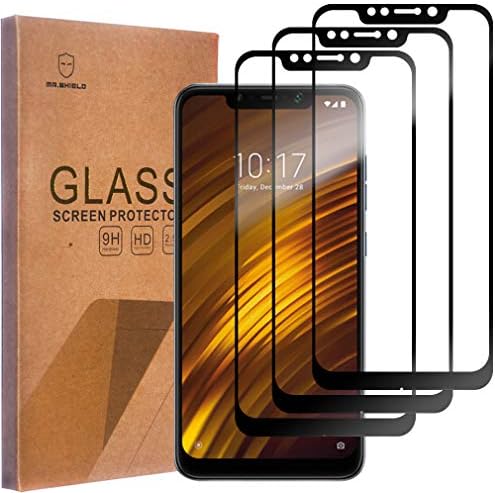 Mr.Щит [3 опаковки], Предназначени за Xiaomi Pocophone F1 [Японското закалено стъкло] [Твърдост 9H] [пълен