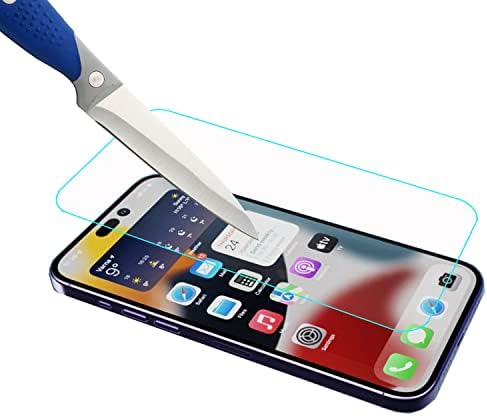 Mr.Щит [3 опаковки] Защитно фолио за екрана на iPhone 14 Pro Max 6,7 инча [Закалено стъкло] [Японското стъкло твърдост 9H]