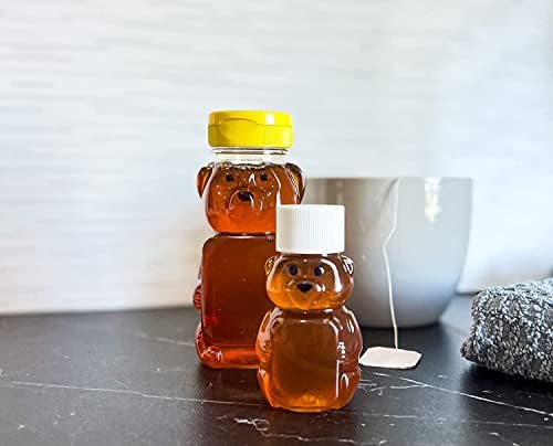 КОНТЕЙНЕРИ CLEARVIEW | Мече за мед по 8 унции с панти капак | Са идеални за празници, подаръци за рожден ден,