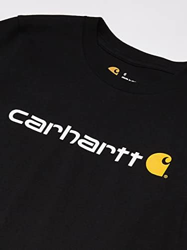 Трикотажная тениска с логото на Carhartt Boys с къс ръкав и яка-часова