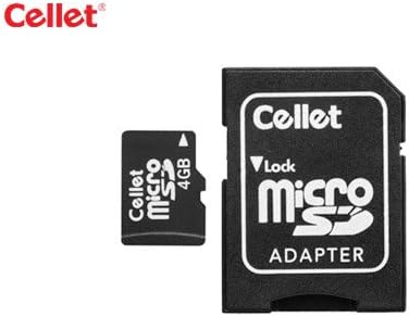 Карта памет Cellet microSD 4 GB за телефон LG KP500 с адаптер за SD карта.