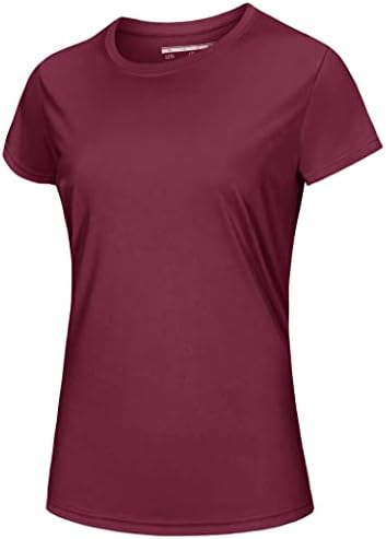 Женска тениска MAGCOMSEN с къс ръкав, Бързосъхнеща UPF 50 +, Спортна тениска За практикуване на Джогинг, Йога, Тениски, за да се изяви