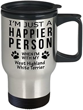 Кафеена Чаша За Любителите на кучета В Пътуване - Щастливият Човек на Уест Хайленд Уайт Терьером - Подаръци За Спасението
