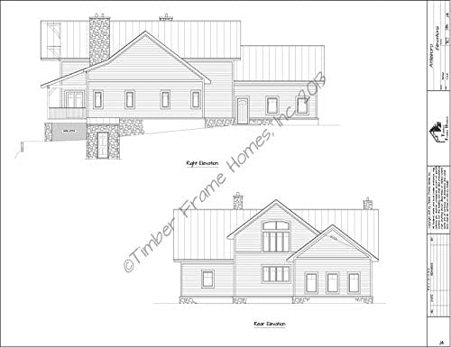 Планове на къщи - Дървена рамка Эттлборо (CAD)