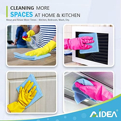 Почистващи кърпи от микрофибър AIDEA-24PK, По-меки, добре абсорбиращи, гладка, без разводи за дома, кухни, кола,