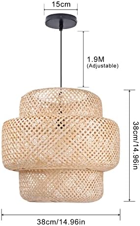 Окачен лампа Arturesthome от бамбук за Кухненски остров, Полилеи с Нюанси за домашен интериор, Окачена Лампа Ръчно
