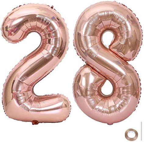 40 Инча Голям Брой 28 Балони От Фолио, Гигантски Балони Гелиевые Балони за вашата Сватба, Рожден Ден, Празнични Украси, Rose
