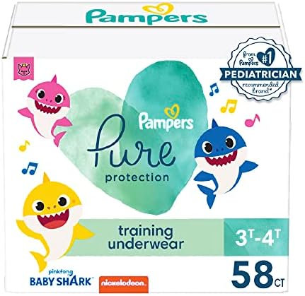 Тренировъчното бельо Pampers Pure Защита, Baby Shark, 2-3 г., количество 100 броя