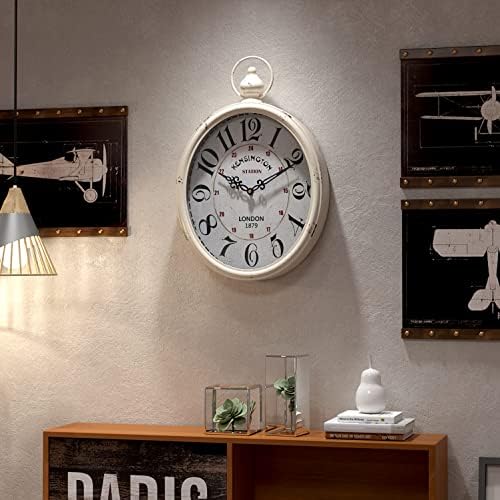 Мъжки Овални Стенни часовници в Ретро стил, Ретро Стил в Селски стил, Антични Старомоден Дизайн, Безшумни Декоративни