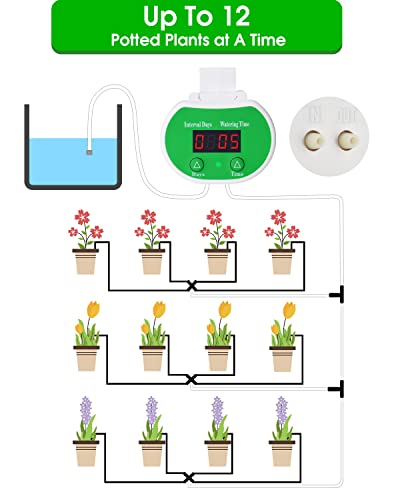 Автоматична Система за Поливане на растения Neikko за 12 Стайни растения в саксии, Комплект за Автоматично