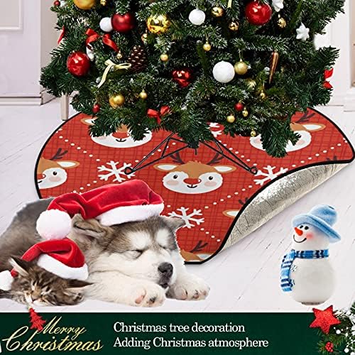 visesunny Коледен Дизайн Скъпа Елен Снежинка Животно Коледно Дърво Мат Поставка за Дърво Подложка За Защита