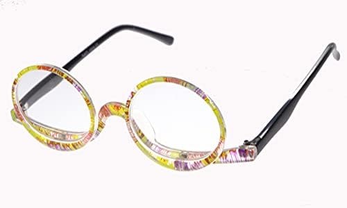 Aloha Eyewear Женски Кръгли очила за четене Makeup Reader с тръба на шарнирна връзка (Цветни + 1,25)