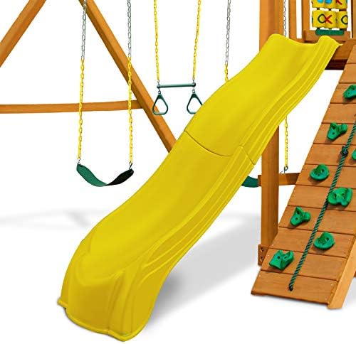 Swing' ' n ' Slide Ws 5031 Olympus Wave Slide Пластмасова пързалка от 2 теми за 5-инчов палуби, жълт