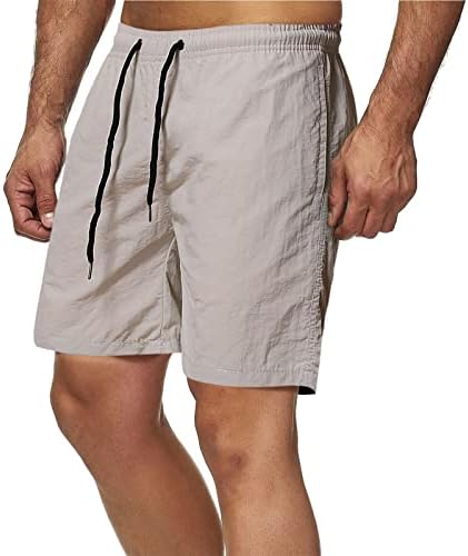 Спортни къси панталони за Мъже, Дебнещ Летни Плажни Шорти на съвсем малък с Еластичен колан и Джобове, Баскетболни