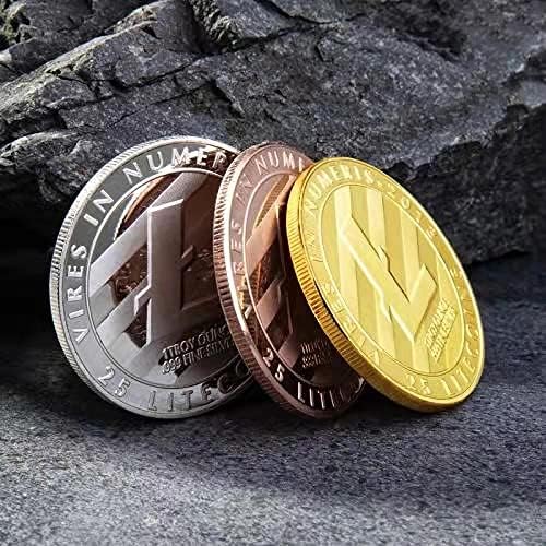 Позлатени Възпоменателни монети Райт Лимитированная Колекция от Декоративни Монети с Защитен Калъф Криптовалюта Lucky Coins