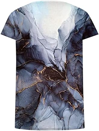 XIAXOGOOL Тениски с графичен Дизайн, Блузи-ризи за носене с Гамаши, Ежедневни Тениски с V-образно деколте, Блузи с къс ръкав, Лято 2023