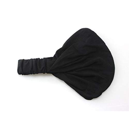 за и жени Лека удобна японската кърпа, мъжки превръзка на главата, дамски превръзка на главата с възел (черен, един размер)