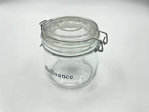 Стъклени буркани за консервиране на хранителни продукти Holloance, Комплект от 6 Херметически затворени стъклени буркани с капаци, 17 грама, през Цялата контейнер за съх