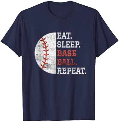 Реколта Бейсболистка Eat Sleep Baseball Repeat Тениска