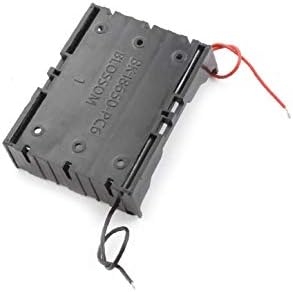 X-DREE от черна пластмаса, 3x3,7 18650, кутия за съхранение на батерии, калъф за съхранение с 4.32-кабелен връзка