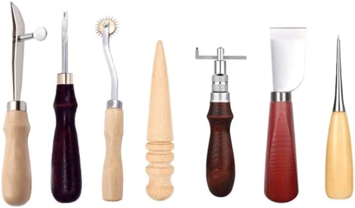 Професионален Набор от инструменти за бродерия от кожата, Инструменти за шиене ръчни за работа на Направи