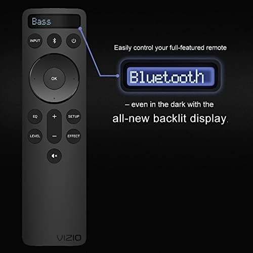 OEM Взаимозаменяеми дисплей с подсветка Bluetooth Remote Работи за всички системи за домашно кино, Vizio Premium Sound Bar