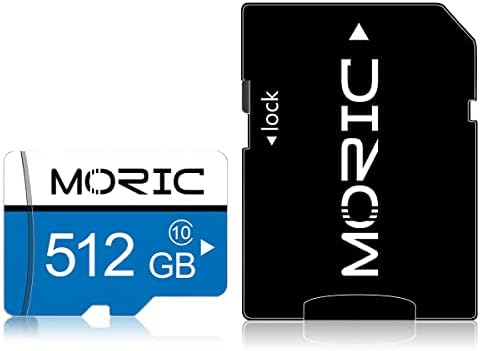 Карта Micro SD с капацитет 512 GB с адаптер за Карта с памет (висока класа 10) прорез за смартфони, игрови конзоли, видеорегистраторов и Търтеи (512 GB)