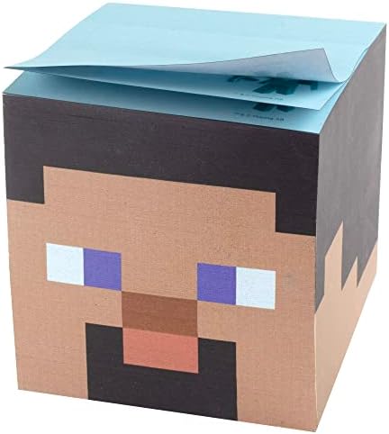 Бележник Minecraft Стив Sticky Notes Куб, 800 Листа - Самоклеящийся Бележник от пощенска хартия с Размер 3x3 - Сладък Забавен подарък Геймеру за деца, момичета и момчета от 8 до 12 г