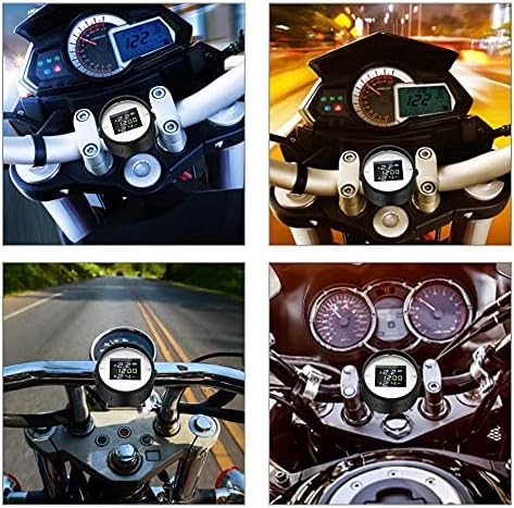 ZYZMH Мотоциклет ГУМИТЕ, Система за Контрол на Налягането в Гумите на Мотоциклета Аларма за Температурата на Гуми с USB Зарядно