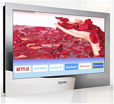 SYLVOX 24-инчов Водоустойчив телевизор с резолюция Full HD, Вълшебен Огледален телевизор за баня, Подходящи