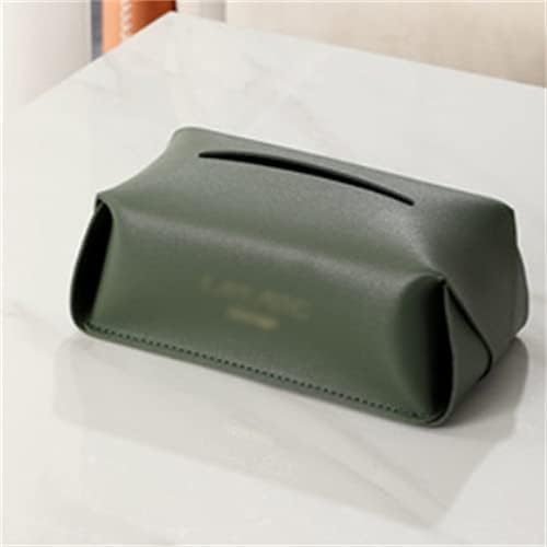 Кутия за салфетки от кожата GRETD, стенни кутия за тоалетна хартия за всекидневна, кутия за хартия Nordic wind car Цвят: тъмно зелен, размер: 22 * 12 * 10 см)