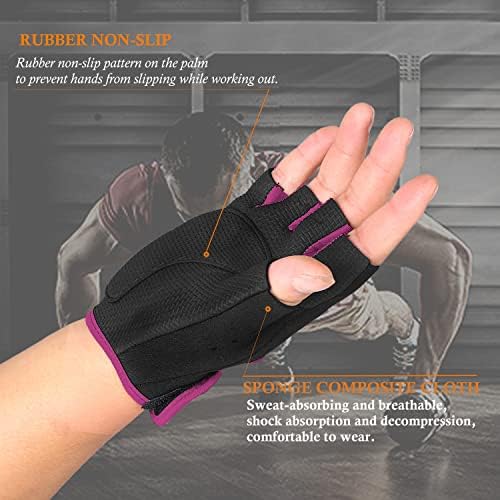Спортни ръкавици 5R за мъже и жени, Ръкавици за вдигане на тежести с Отлично изземване, Къси Ръкавици Без пръсти, с извити отворена облегалка, за вдигане на тежести, ф