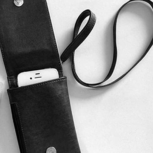 Цветни Музикални Ноти Черен Телефон Портфейла В Чантата Си Смартфон Окачен Изкуствена Кожа Черен