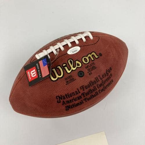 Барт Стар MVP SB I & II Подписа Wilson NFL Football Game JSA С оценка MINT 9 - Футболни топки с автографи