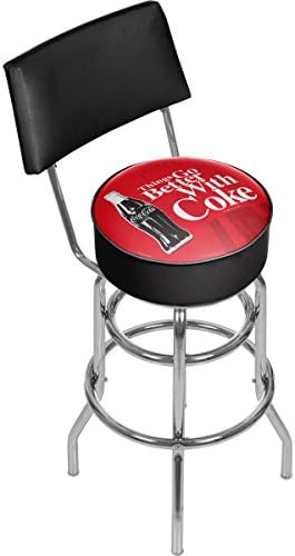 Корпоративна Отточна тръба на шарнирна връзка бар стол Gameroom кока-кола с облегалка - Coca-Cola с изкуството