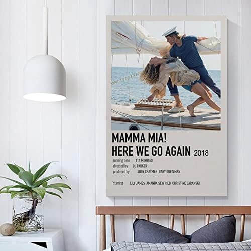 Плакат на филма XIAOM Mamma Mia за Спални Естетически Стенен Декор на Платното за монтаж на стена Арт Подарък 12x18 инча