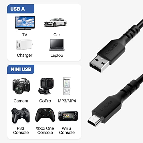 Къс кабел Mini USB с дължина 2 метра, USB кабел за камера, кабел USB 2.0 тип A-Mini B, който е Съвместим с контролера