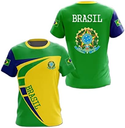 Бразилия Бразилският футбол Тениска От Джърси Зелен/Син 2022/2023 Кръгъл отвор