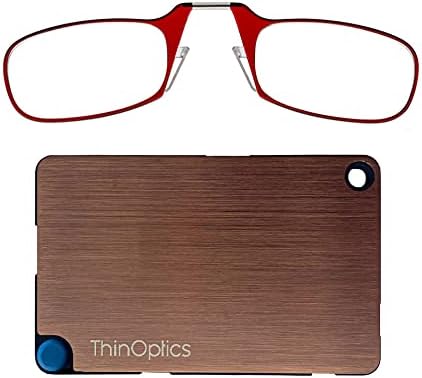 Тънък портфейл ThinOptics от Неръждаема Стомана с Ридерами /Очила за четене с Правоъгълна форма