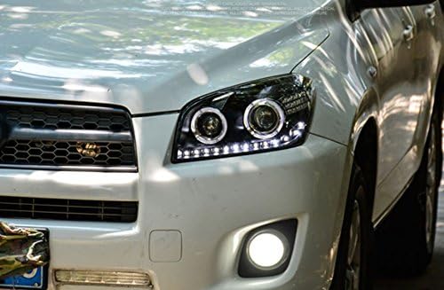GOWE Автомобилен стайлинг Автомобилен стайлинг за Toyota RAV4 фарове 2009-13 за RAV4 led главоболие лампа Angel eye DRL led предни светлини Биксеноновый Цветна температура: 6000 До Мощно?
